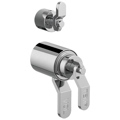 Brizo - Litze TempAssure Thermostatic Valve With Diverter Trim Handle Kit - Industrial Lever