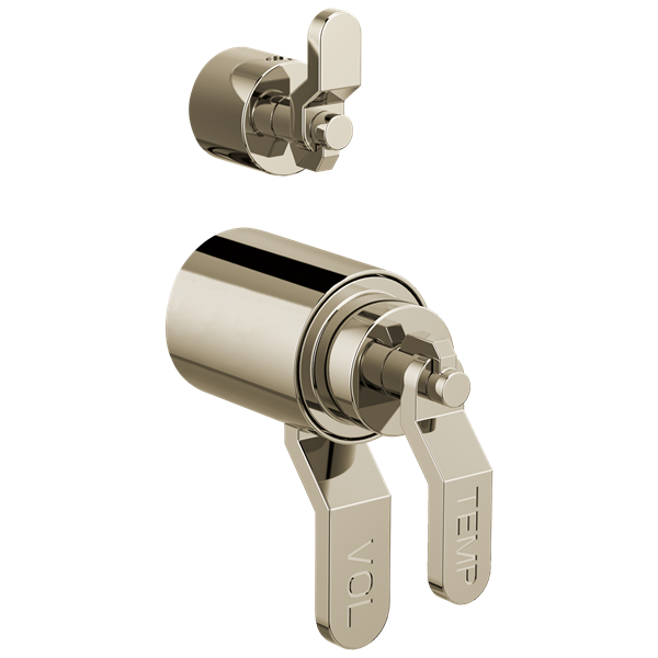 Brizo - Litze TempAssure Thermostatic Valve With Diverter Trim Handle Kit - Industrial Lever