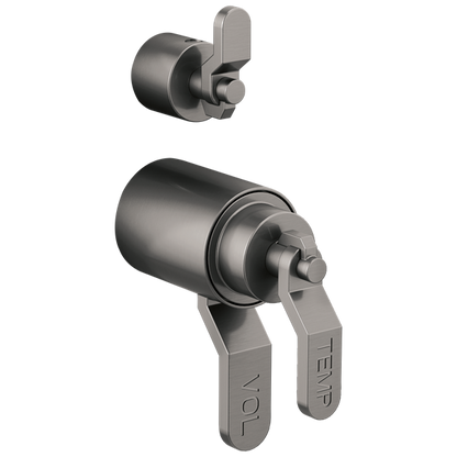 Brizo - Litze TempAssure Thermostatic Valve With Diverter Trim Handle Kit - Industrial Lever