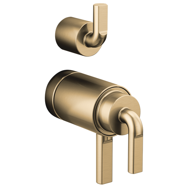 Brizo - Litze TempAssure Thermostatic Valve With Diverter Trim Handle Kit - Notch Lever
