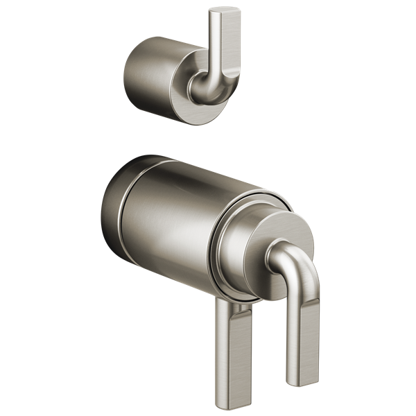 Brizo - Litze TempAssure Thermostatic Valve With Diverter Trim Handle Kit - Notch Lever