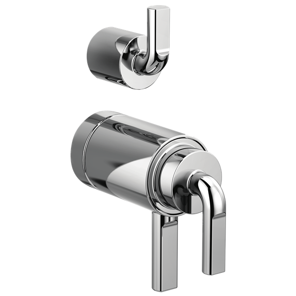 Brizo - Litze TempAssure Thermostatic Valve With Diverter Trim Handle Kit - Notch Lever