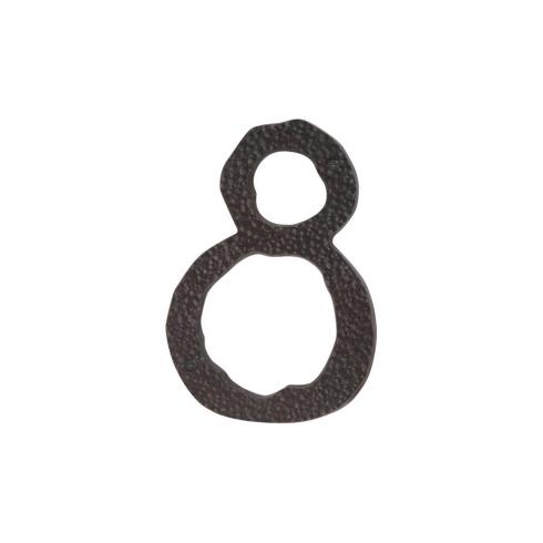 Atlas Homewares - Jagged Hammered 6 Inch H Surface Mount House Number