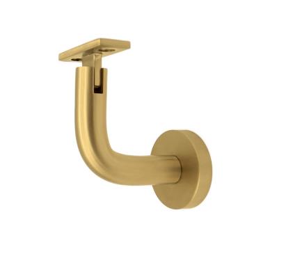 Linnea - Surface Mount Hand Rail Bracket with Flat Clamp and Round Rose