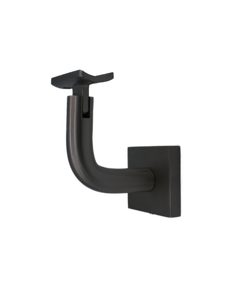 Linnea - Glass Mount Hand Rail Bracket with Curve Clamp and Square Rose