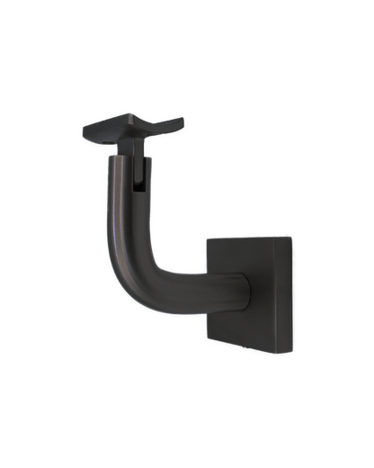Linnea - Glass Mount Hand Rail Bracket with Curve Clamp and Square Rose