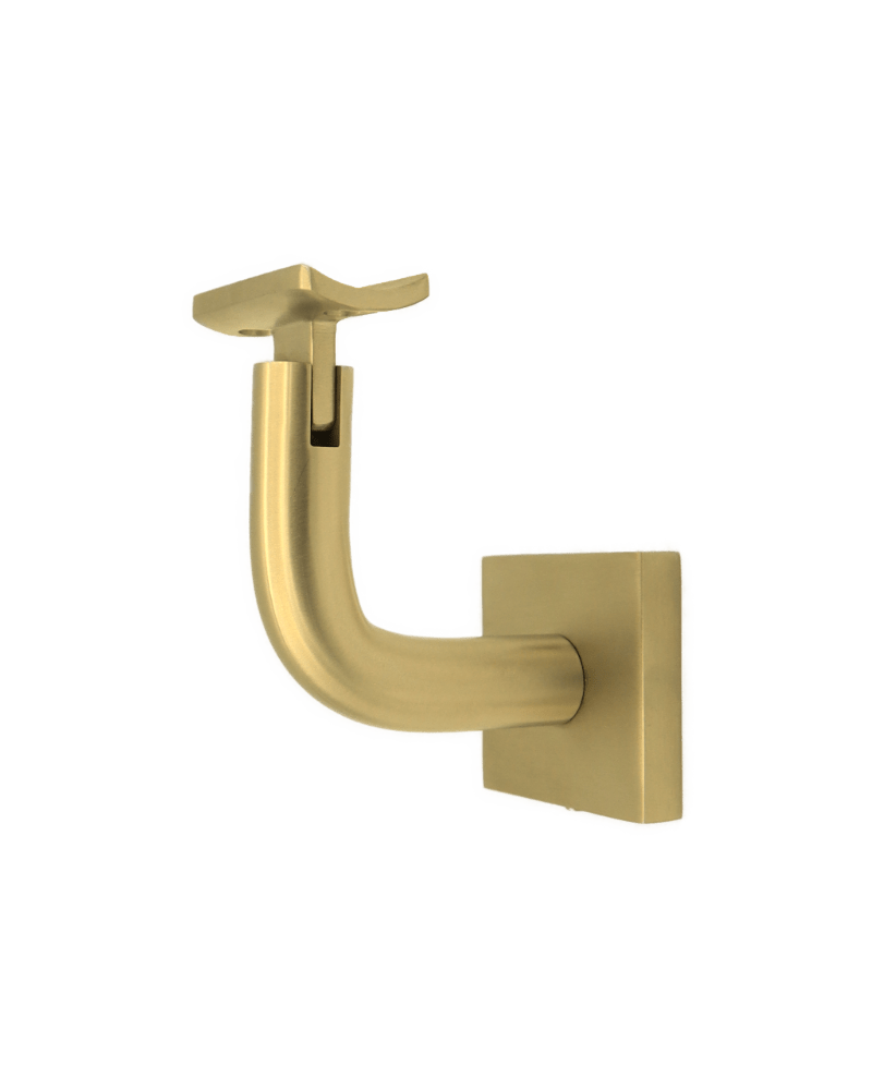 Linnea - Glass Mount Hand Rail Bracket with Curve Clamp and Square Rose