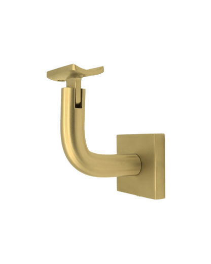 Linnea - Glass Mount Hand Rail Bracket with Curve Clamp and Square Rose