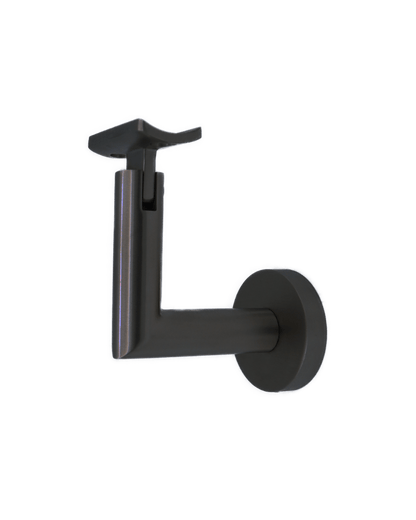 Linnea - Glass Mount Hand Rail Bracket with Curve Clamp and Round Rose