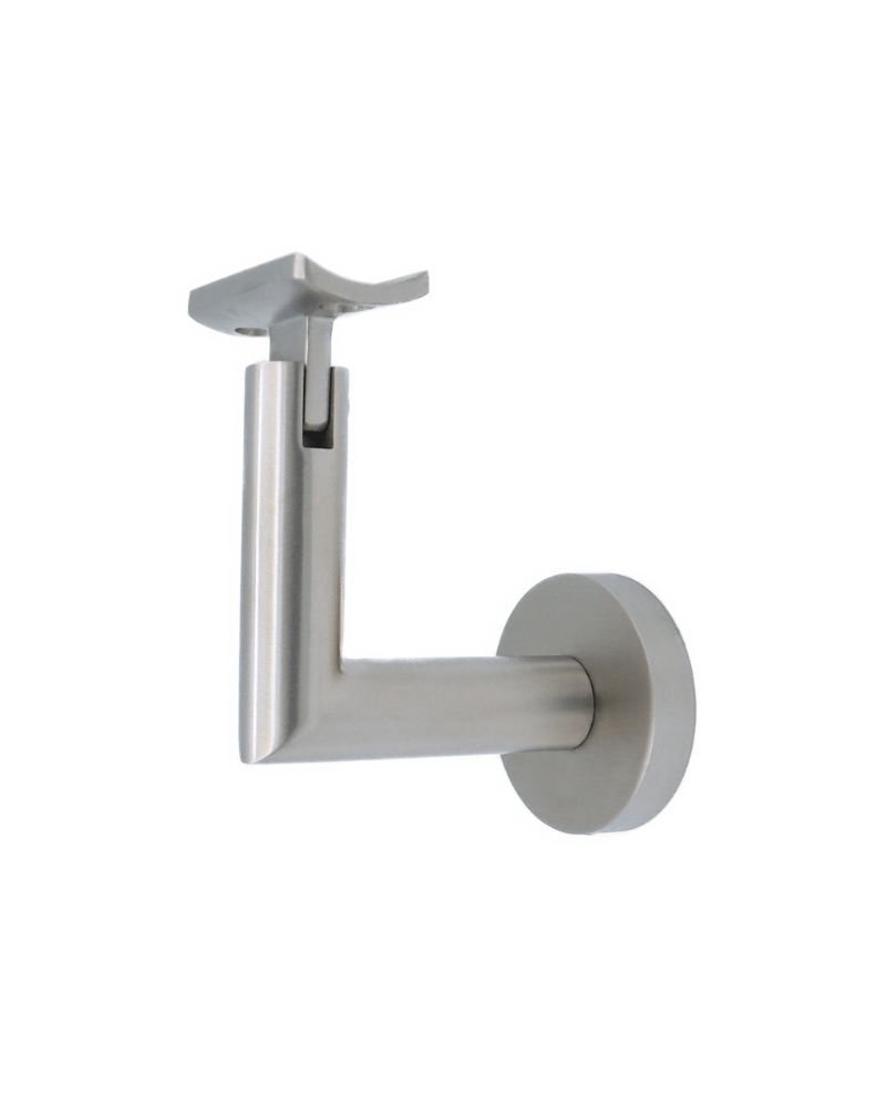 Linnea - Glass Mount Hand Rail Bracket with Curve Clamp and Round Rose