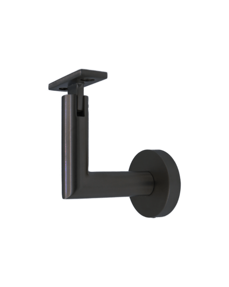 Linnea - Surface Mount Hand Rail Bracket with Flat Clamp and Round Rose