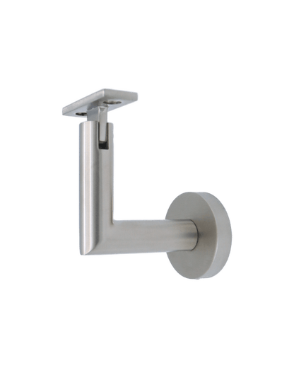 Linnea - Concrete Mount Hand Rail Bracket with Flat Clamp and Round Rose