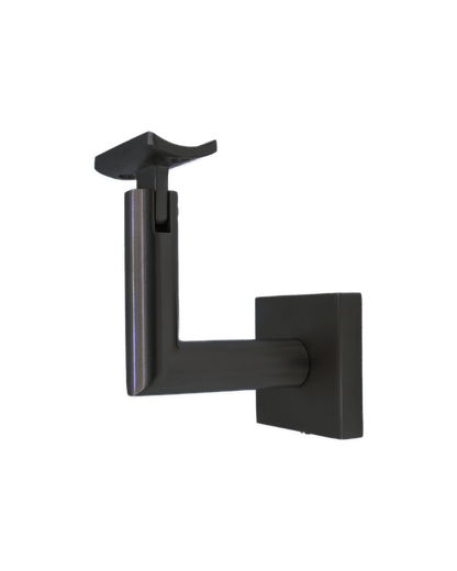 Linnea - Glass Mount Hand Rail Bracket with Curve Clamp and Square Rose