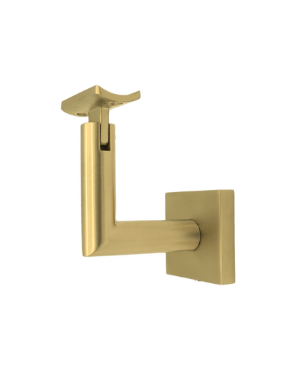 Linnea - Glass Mount Hand Rail Bracket with Curve Clamp and Square Rose
