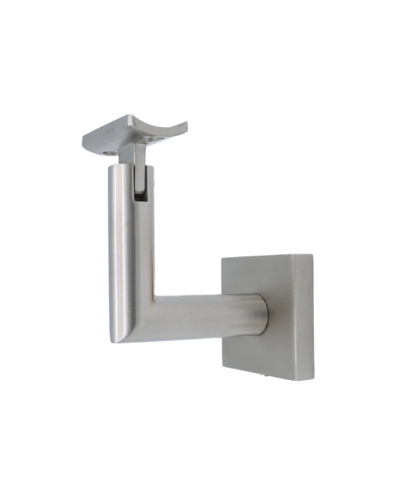 Linnea - Glass Mount Hand Rail Bracket with Curve Clamp and Square Rose