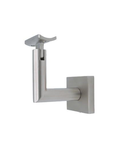 Linnea - Glass Mount Hand Rail Bracket with Curve Clamp and Square Rose
