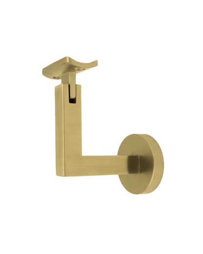 Linnea - Glass Mount Hand Rail Bracket with Curve Clamp and Round Rose