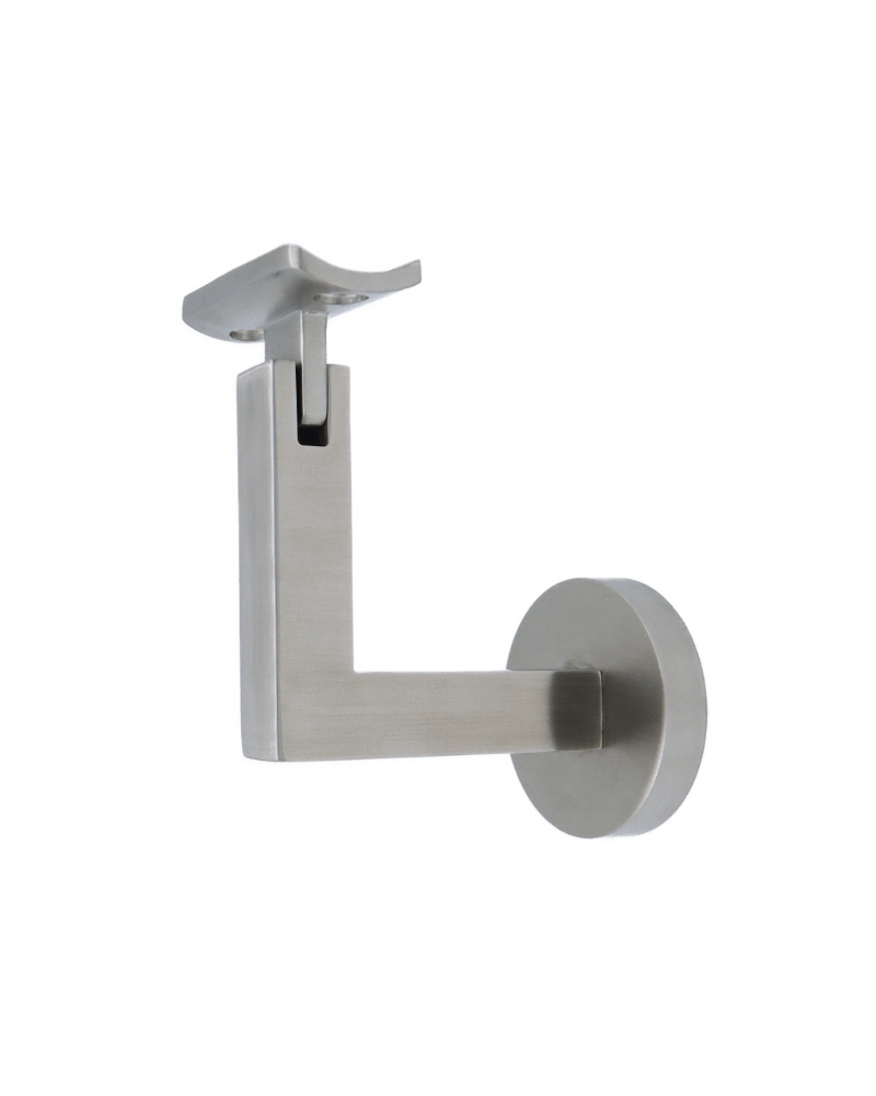 Linnea - Glass Mount Hand Rail Bracket with Curve Clamp and Round Rose