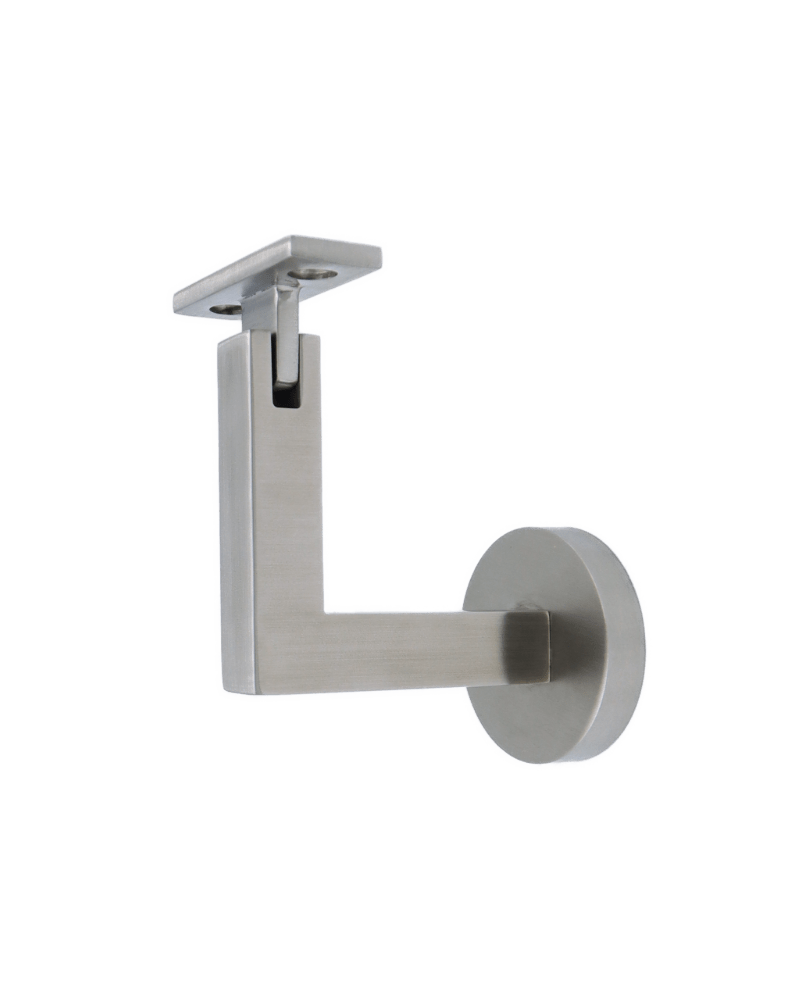 Linnea - Concrete Mount Hand Rail Bracket with Flat Clamp and Round Rose