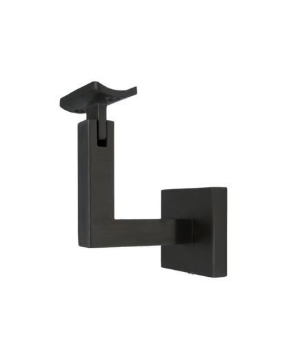 Linnea - Glass Mount Hand Rail Bracket with Curve Clamp and Square Rose