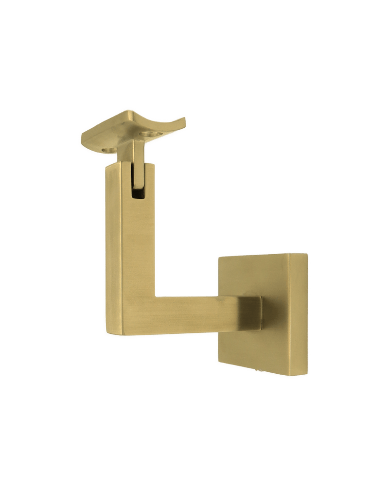 Linnea - Glass Mount Hand Rail Bracket with Curve Clamp and Square Rose