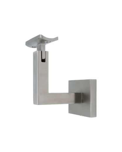 Linnea - Glass Mount Hand Rail Bracket with Curve Clamp and Square Rose
