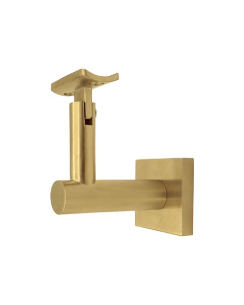 Linnea - Glass Mount Hand Rail Bracket with Curve Clamp and Square Rose