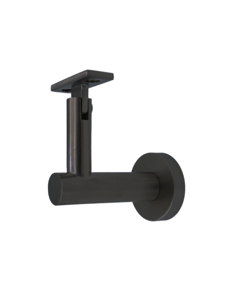 Linnea - Concrete Mount Hand Rail Bracket with Flat Clamp and Round Rose