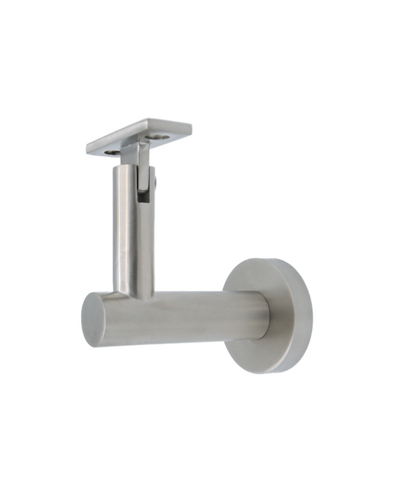 Linnea - Concrete Mount Hand Rail Bracket with Flat Clamp and Round Rose