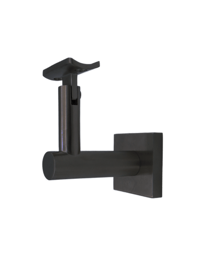 Linnea - Glass Mount Hand Rail Bracket with Curve Clamp and Square Rose