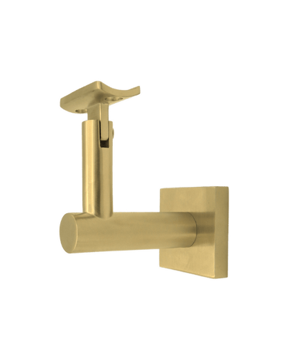 Linnea - Glass Mount Hand Rail Bracket with Curve Clamp and Square Rose