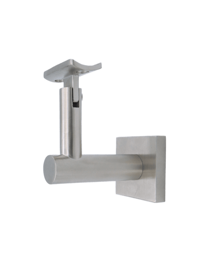 Linnea - Glass Mount Hand Rail Bracket with Curve Clamp and Square Rose
