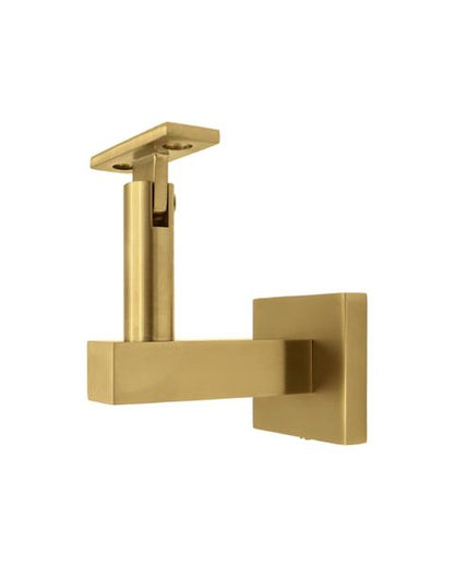 Linnea - Glass Mount Hand Rail Bracket with Flat Clamp and Square Rose