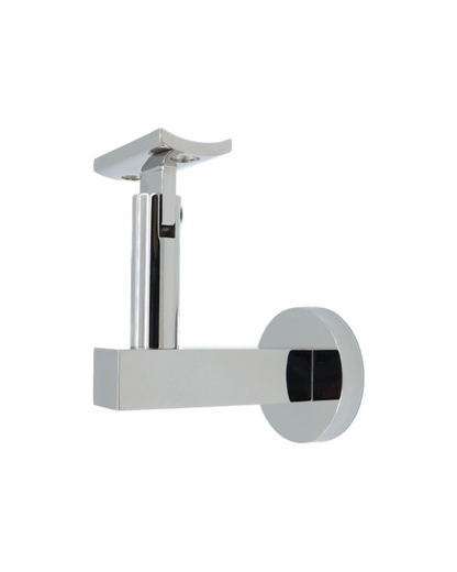 Linnea - Glass Mount Hand Rail Bracket with Curve Clamp and Round Rose