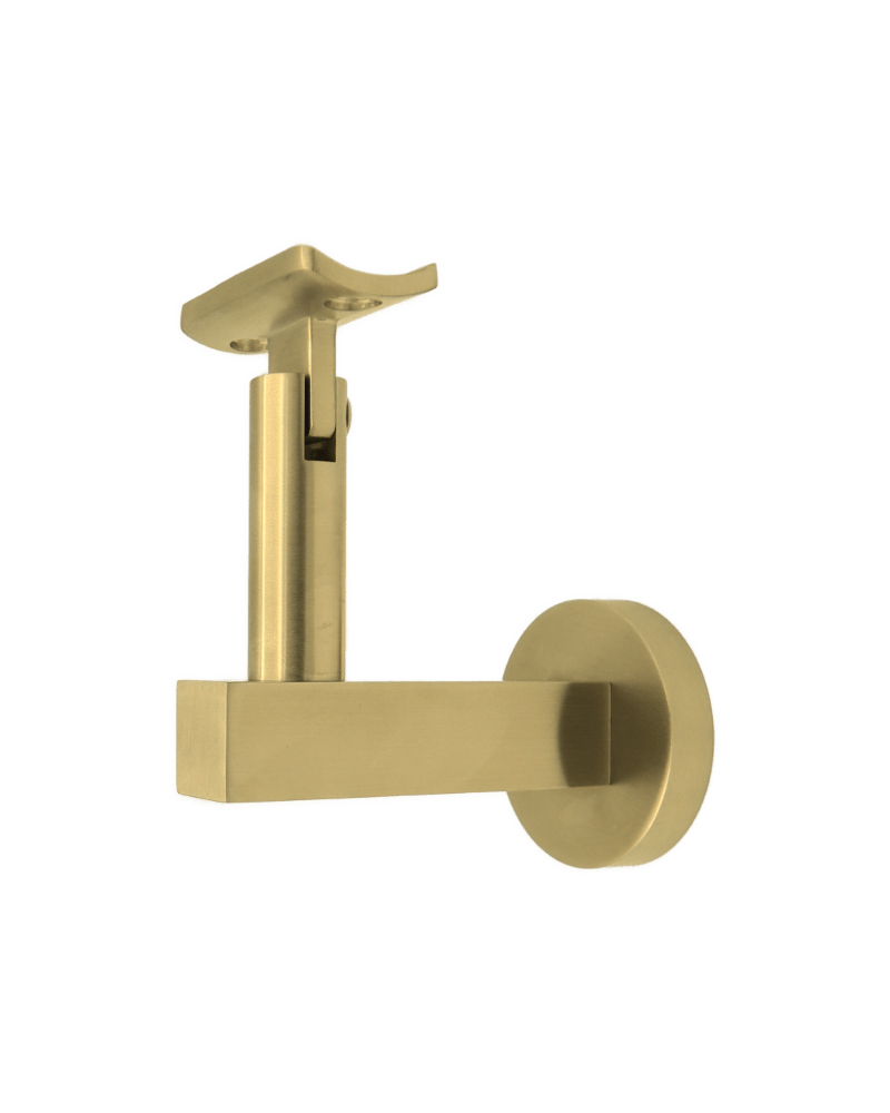 Linnea - Glass Mount Hand Rail Bracket with Curve Clamp and Round Rose