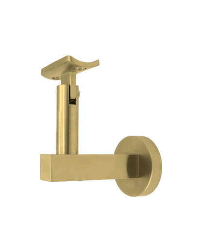 Linnea - Glass Mount Hand Rail Bracket with Curve Clamp and Round Rose