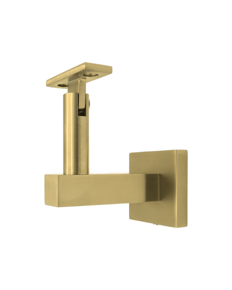 Linnea - Surface Mount Hand Rail Bracket with Flat Clamp and Square Rose