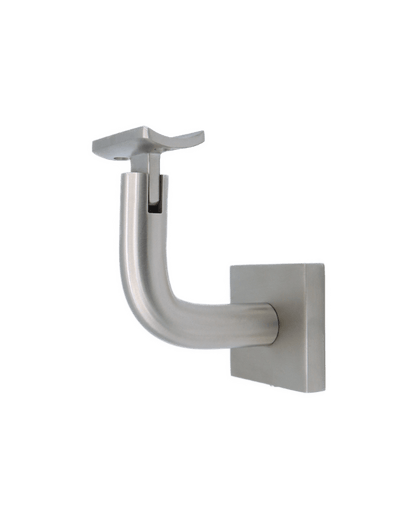 Linnea - Glass Mount Hand Rail Bracket with Curve Clamp and Square Rose