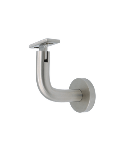 Linnea - Concrete Mount Hand Rail Bracket with Flat Clamp and Round Rose