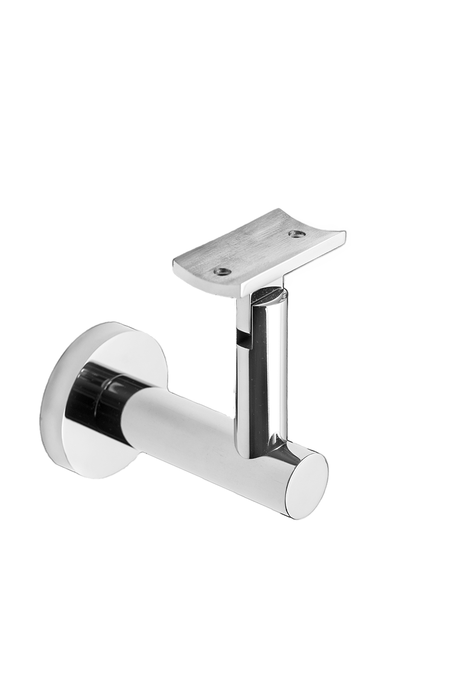 Linnea - Concrete Mount Hand Rail Bracket with Curve Clamp and Round Rose