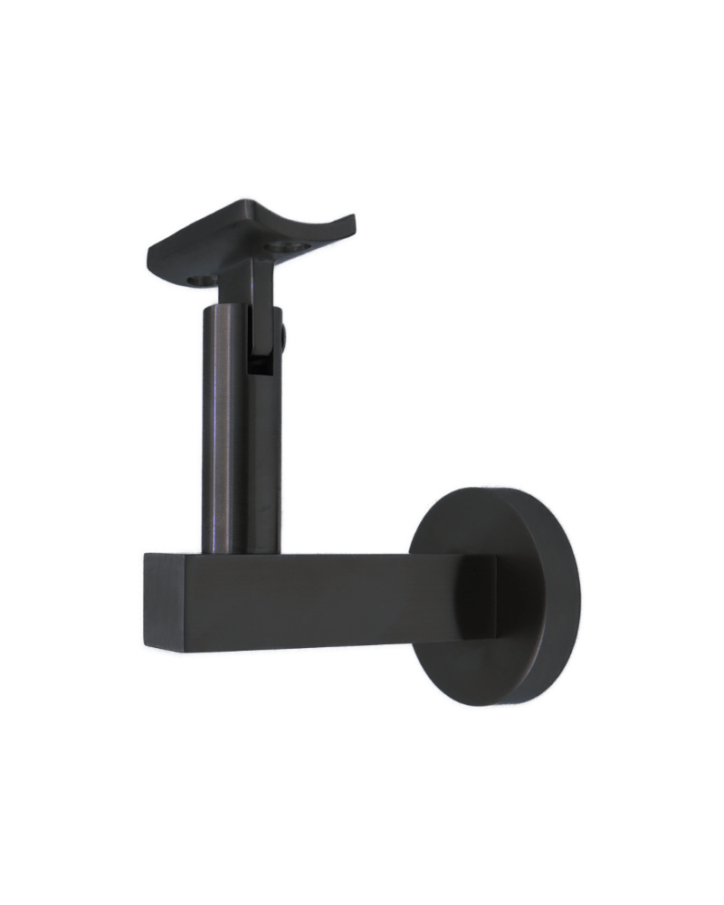 Linnea - Glass Mount Hand Rail Bracket with Curve Clamp and Round Rose