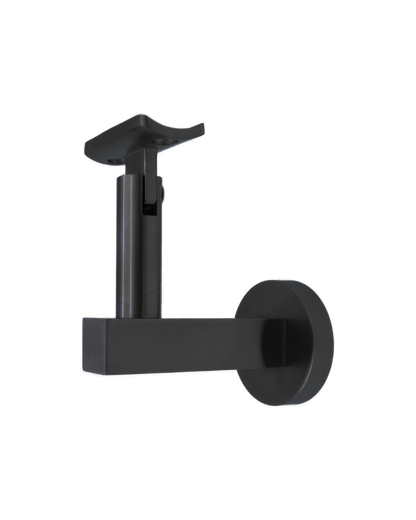 Linnea - Glass Mount Hand Rail Bracket with Curve Clamp and Round Rose