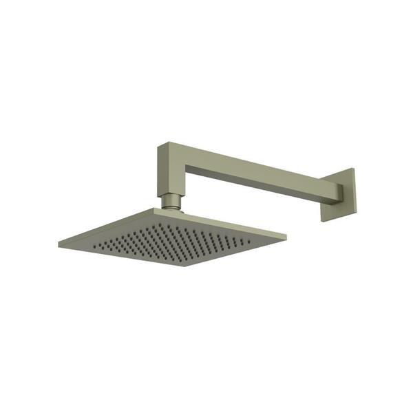 Flusso - 8 Inch Solid Brass Showerhead / Rainhead With 12 Inch Wall Mount Shower Arm