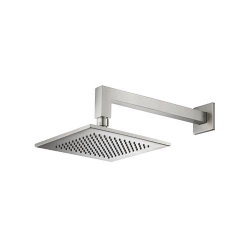 Isenberg - 8 Inch Solid Brass Showerhead / Rainhead With 12 Inch Wall Mount Shower Arm