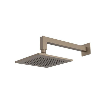 Flusso - 8 Inch Solid Brass Showerhead / Rainhead With 12 Inch Wall Mount Shower Arm