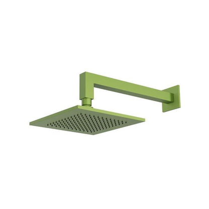Flusso - 8 Inch Solid Brass Showerhead / Rainhead With 12 Inch Wall Mount Shower Arm
