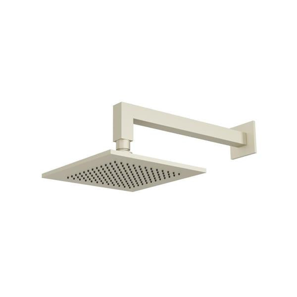 Flusso - 8 Inch Solid Brass Showerhead / Rainhead With 12 Inch Wall Mount Shower Arm