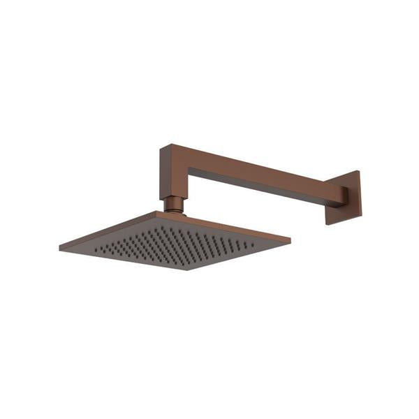 Flusso - 8 Inch Solid Brass Showerhead / Rainhead With 12 Inch Wall Mount Shower Arm
