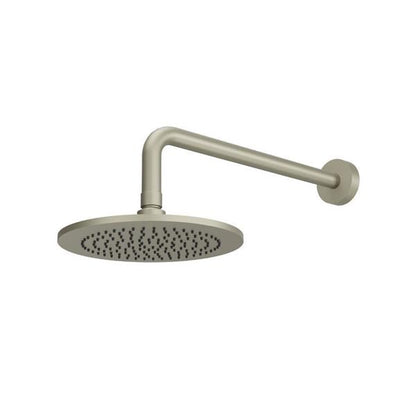 Flusso - 8 Inch Solid Brass Showerhead / Rainhead With 12 Inch Wall Mount Shower Arm