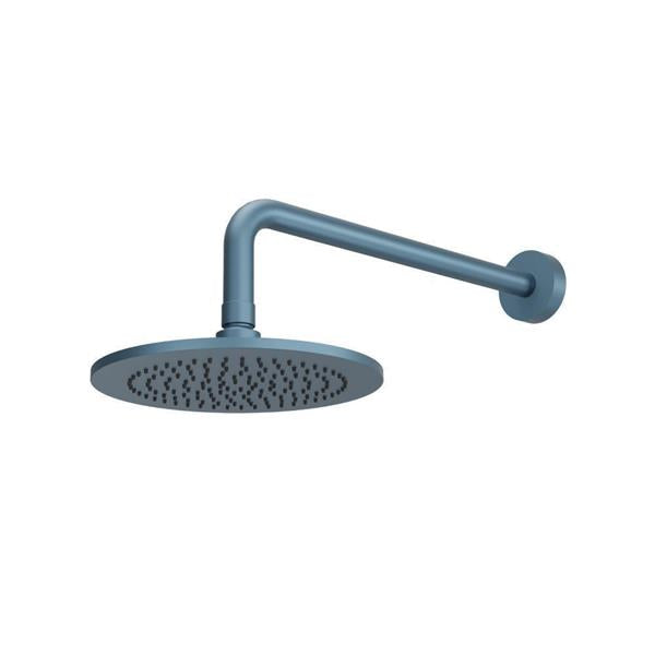Flusso - 8 Inch Solid Brass Showerhead / Rainhead With 12 Inch Wall Mount Shower Arm